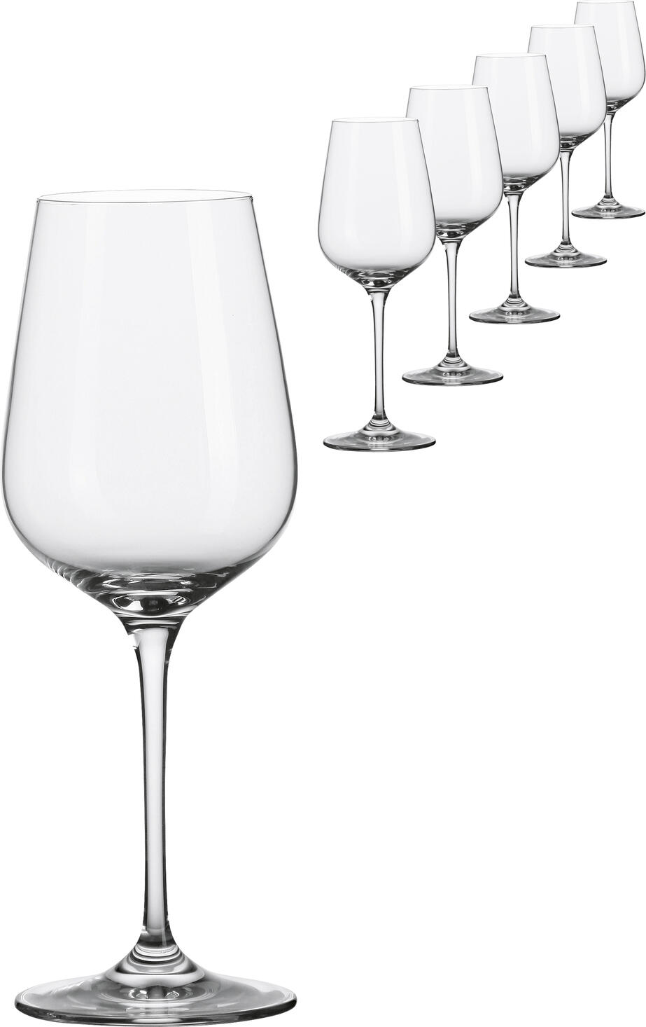 VEGA Medina Rosé Wine Glass, 360ml High-Quality Crystal Glass, Slender Tall Goblet with Thin Rim, 218mm Height, Dishwasher-Safe for Professional Catering