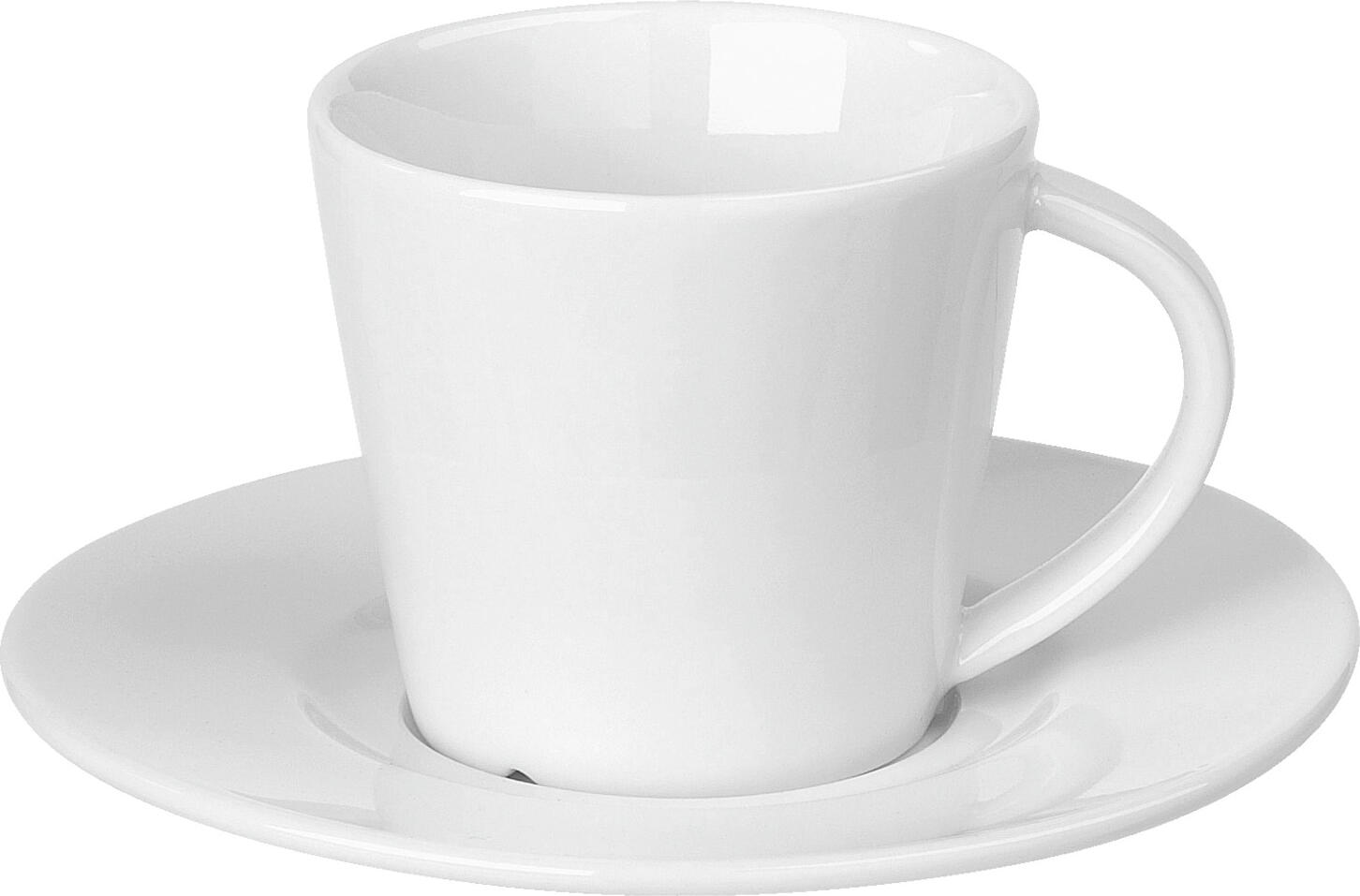 VEGA Bebida Espresso Saucer, White Porcelain, Round 11.5 cm Diameter, Dishwasher and Microwave Safe, Smart Basic Style
