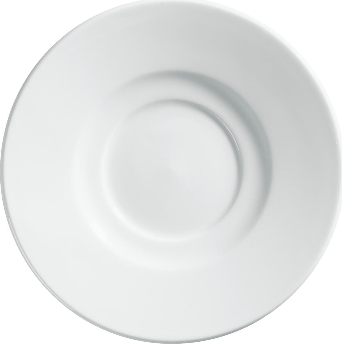 VEGA Bebida Espresso Saucer, White Porcelain, Round 11.5 cm Diameter, Dishwasher and Microwave Safe, Smart Basic Style