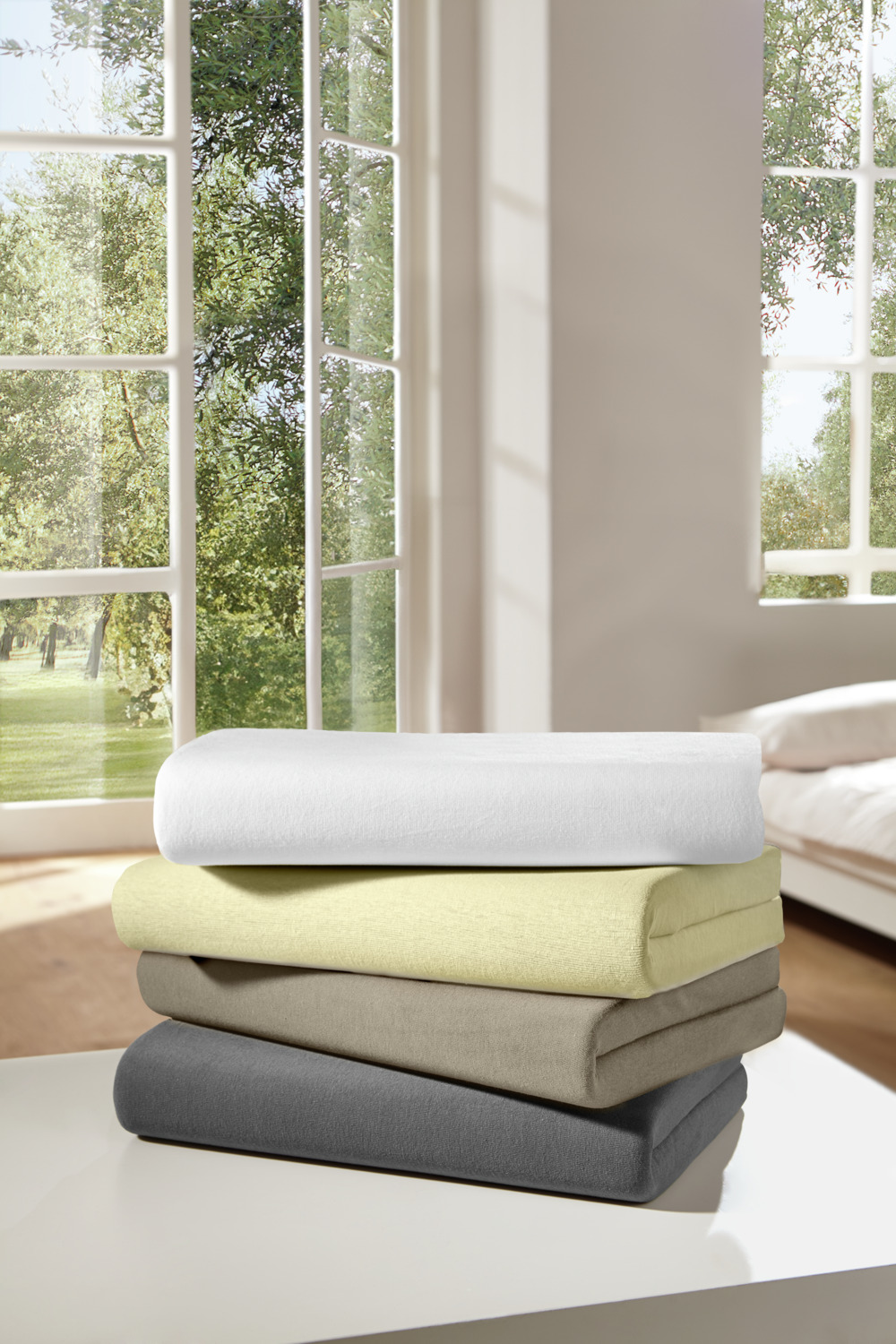 Lencea de pat cu elastic ERWIN M. Jersey, 96% bumbac 4% spandex, 140-160 x 200-220 cm, inaltime 25 cm, OEKO-TEX Standard 100 Calitate Hotel
