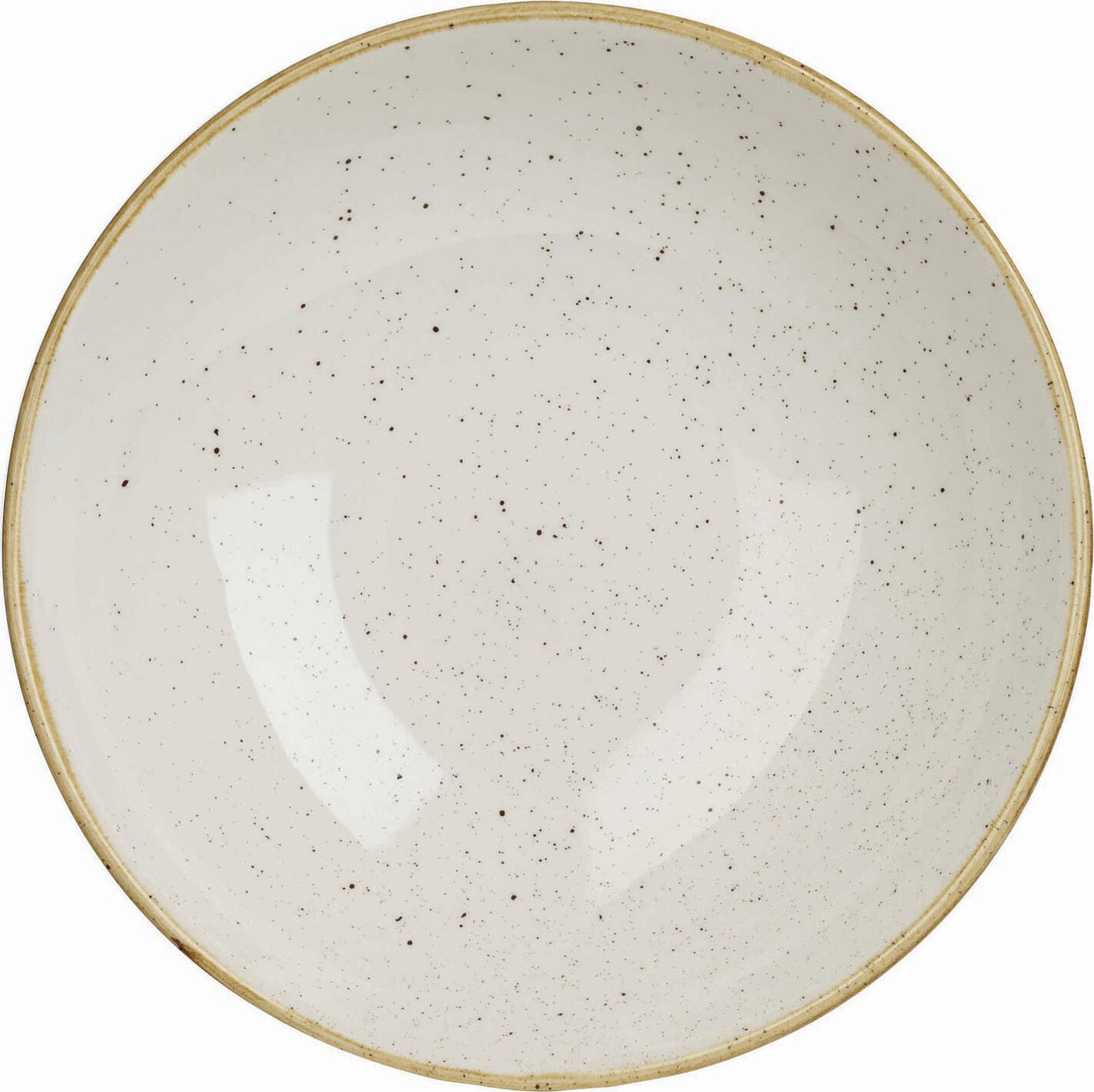 Churchill Stonecast Barley White Opal Bowl, 20cm, 426ml Super Vitrified Porcelain, Professional Impact-Resistant Organic Shape, Made in England