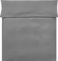ERWIN M. LUSINI Avellino Duvet Cover, 100% Cotton Woven Seersucker, 155 x 220 cm, Grey, Breathable Non-Iron Bedding with Hotel Fastener, OEKO-TEX Certified