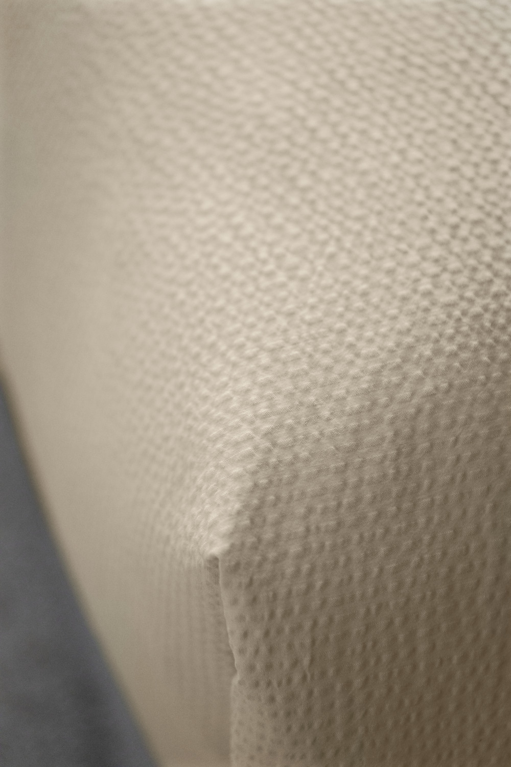 Husa pentru plapuma ERWIN M. LUSINI Avellino, 100% Bumbac Seersucker, 155 x 220 cm, Bej, Fara Calcat, Respirabila, Certificare OEKO-TEX Standard 100