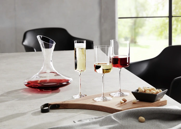 VEGA Lya Champagne Glass, Crystal Glass, Cylindrical Shape, 170 ml, 6 x 6 x 23 cm, Transparent, Dishwasher Safe