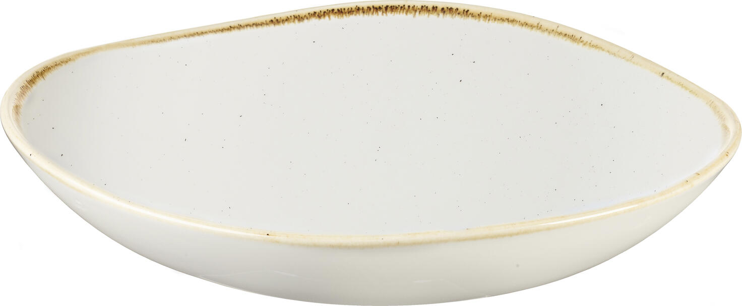 Farfurie Adanca Churchill Stonecast Barley White Organic 25.3 cm 1100 ml Profesionala Stil Rustic Decorata Manual cu Glazura