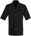 Jobeline Joel Men's Short-Sleeved Chef's Jacket, Polyester-Cotton Blend with Breathable Piqué Back, Snap Button Closure, OEKO-TEX Certified