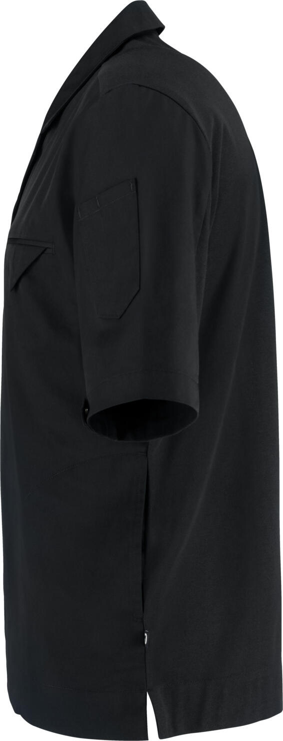 Jobeline Joel Men's Short-Sleeved Chef's Jacket, Polyester-Cotton Blend with Breathable Piqué Back, Snap Button Closure, OEKO-TEX Certified
