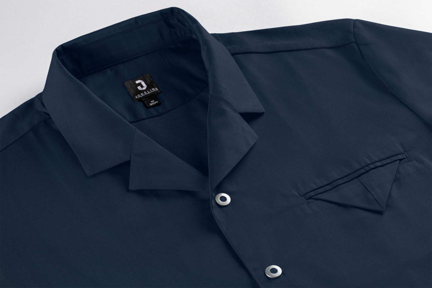 Jobeline Joel Men's Short-Sleeved Chef's Jacket, 65% Polyester 35% Cotton, Breathable Piqué Back, OEKO-TEX Standard 100, Straight Fit