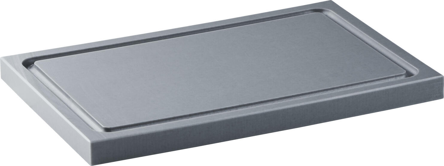 VEGA LUSINI Solutions GmbH Chopping board Fugo Schneidebrett Fugo Chopping board Fugo; 30x20x2 cm (LxWxH); grey Schneidebrett Fugo; 30x20x2 cm (LxBxH); grau Rectangular cutting board made of polyethylene. Has no feet, lies flat. Gentle on knives. Practical juice groove, running all around. Available in different sizes. Suitable for dishwasher. Rechteckiges Schneidebrett aus Polyethylen. Hat keine Füße, liegt flach auf. Messerschonend. Praktische Saftrille, ringsum verlaufend. In unterschiedlichen Größen verfügbar. Spülmaschinengeeignet.