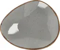 VEGA Sidina Organic Porcelain Flat Plate, Grey, 21 x 17.7 cm, Artisan Design, Dishwasher and Microwave Safe, Professional Catering