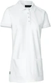 Jobeline Cato Comfort Women's Polo Pique Shirt, 95% Cotton 5% Spandex, Extra Long-Cut, Slightly Waisted, Short-Sleeved, Two Patch Pockets, OEKO-TEX Standard 100