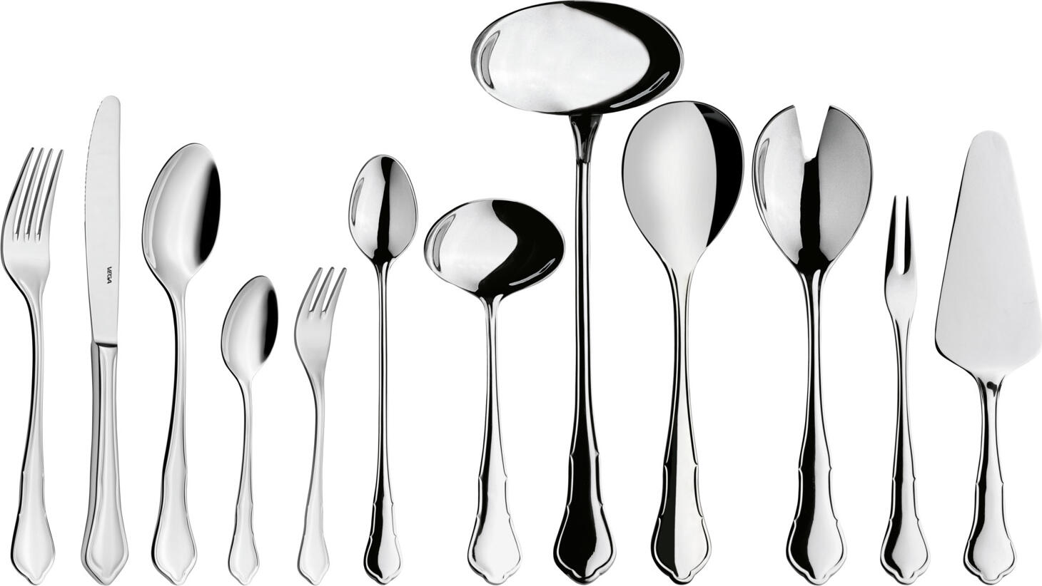 Lingura de sos VEGA Chippendale, otel inoxidabil 18/10 crom-nichel, finisaj oglinda, argintiu, 17.9 cm