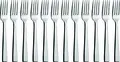 VEGA Stockholm Starter Dessert Fork Set, 18/0 Chrome Stainless Steel, Mirror Polished, Rustproof, 18.5 cm, Dishwasher Safe, Silver
