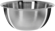 Weis Karl Weis u. Cie. GmbH Cooking bowl Merge Kochschüssel Merge Cooking bowl Merge; 5000 ml, 30x13.5 cm (ØxH); silver Kochschüssel Merge; 5000 ml, 30x13.5 cm (ØxH); silber The WEIS Gastro stainless steel bowl (Ø 26 cm) is a high-quality professional bowl designed for daily use in the catering, hospitality, catering services, bakery and commercial kitchen sectors. Thanks to its robust construction and versatility, it is ideal for stirring, mixing, marinating, preparing and serving a wide variety of foods. Made from high-quality 18/10 stainless steel, the bowl impresses with its high stability, durability and hygienic properties. The high-gloss polished interior surface makes cleaning easy and ensures a professional look in the kitchen. The sturdy, flanged rim improves handling and gives the bowl additional structural stability. With a capacity of 3 litres, the bowl offers ample space for ingredients and food preparation in everyday professional kitchen use. Its bulbous, flat shape makes it comfortable to work with when mixing and processing food. Thanks to its dishwasher-safe design, cleaning is quick and straightforward. The WEIS stainless steel bowl is a reliable aid for all areas where quality, hygiene and durability are essential – from preparation in the kitchen to professional catering use. Product benefits Professional stainless steel bowl for the catering and HORECA sectors High-quality 18/10 stainless steel Stainless and durable Food-safe and hygienic High-gloss polished interior surface Sturdy flanged rim Rounded, shallow shape for comfortable use Ideal for stirring, mixing, marinating and food preparation Dishwasher-safe Suitable for restaurants, hotels, catering, bakeries and commercial kitchens Technical Specifications Brand: WEIS Material: 18/10 stainless steel Diameter: 26 cm Height: approx. 10 cm Capacity: approx. 3.0 litres Weight: approx. 450 g Shape: Bulbous, flat Surface: High-gloss polished interior Rim: Flanged rim Colour: Silver Features: Rust-proof, food-safe, dishwasher-safe Die WEIS Gastro-Edelstahlschüssel Ø 26 cm ist eine hochwertige Profi-Schüssel für den täglichen Einsatz in Gastronomie, Hotellerie, Catering, Bäckereien und Großküchen. Durch die robuste Verarbeitung und die vielseitigen Einsatzmöglichkeiten eignet sie sich ideal zum Rühren, Mischen, Marinieren, Vorbereiten und Servieren verschiedenster Lebensmittel. Gefertigt aus hochwertigem Edelstahl 18/10 überzeugt die Schüssel durch ihre hohe Stabilität, Langlebigkeit und hygienischen Eigenschaften. Die innen hochglanzpolierte Oberfläche ermöglicht eine einfache Reinigung und sorgt für eine professionelle Optik im Küchenbereich. Der stabile, gebördelte Rand verbessert die Handhabung und verleiht der Schüssel zusätzliche Formstabilität. Mit einem Fassungsvermögen von 3 Litern bietet die Schüssel ausreichend Platz für Zutaten und Zubereitungen im professionellen Küchenalltag. Die bauchige, flache Form unterstützt ein komfortables Arbeiten beim Vermengen und Verarbeiten von Lebensmitteln. Dank der spülmaschinengeeigneten Ausführung ist die Reinigung schnell und unkompliziert. Die WEIS Edelstahlschüssel ist ein zuverlässiger Helfer für alle Bereiche, in denen Qualität, Hygiene und Belastbarkeit gefragt sind – von der Vorbereitung in der Küche bis zum professionellen Catering-Einsatz. Produktvorteile Professionelle Edelstahlschüssel für Gastronomie und HORECA Hochwertiger Edelstahl 18/10 Rostfrei und langlebig Lebensmittelecht und hygienisch Innen hochglanzpolierte Oberfläche Stabiler gebördelter Rand Bauchige, flache Form für komfortables Arbeiten Ideal zum Rühren, Mischen, Marinieren und Vorbereiten Spülmaschinengeeignet Geeignet für Restaurants, Hotels, Catering, Bäckereien und Großküchen Technische Daten Marke: WEIS Material: Edelstahl 18/10 Durchmesser: 26 cm Höhe: ca. 10 cm Fassungsvermögen: ca. 3,0 Liter Gewicht: ca. 450 g Form: Bauchig, flach Oberfläche: Innen hochglanzpoliert Rand: Gebördelter Rand Farbe: Silber Eigenschaften: Rostfrei, lebensmittelecht, spülmaschinengeeignet