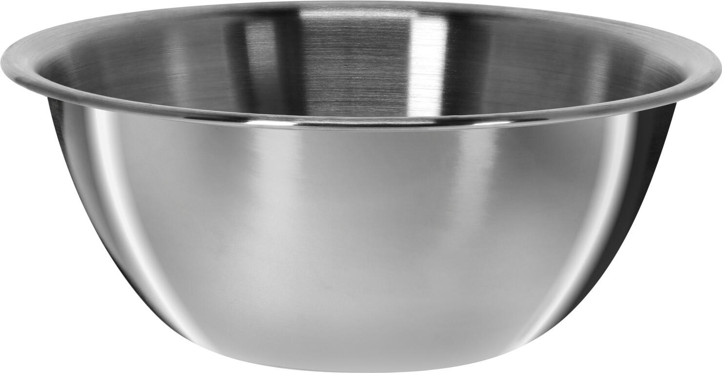 Weis Karl Weis u. Cie. GmbH Cooking bowl Merge Kochschüssel Merge Cooking bowl Merge; 750 ml, 18x7.5 cm (ØxH); silver Kochschüssel Merge; 750 ml, 18x7.5 cm (ØxH); silber The WEIS Gastro stainless steel bowl (Ø 26 cm) is a high-quality professional bowl designed for daily use in the catering, hospitality, catering services, bakery and commercial kitchen sectors. Thanks to its robust construction and versatility, it is ideal for stirring, mixing, marinating, preparing and serving a wide variety of foods. Made from high-quality 18/10 stainless steel, the bowl impresses with its high stability, durability and hygienic properties. The high-gloss polished interior surface makes cleaning easy and ensures a professional look in the kitchen. The sturdy, flanged rim improves handling and gives the bowl additional structural stability. With a capacity of 3 litres, the bowl offers ample space for ingredients and food preparation in everyday professional kitchen use. Its bulbous, flat shape makes it comfortable to work with when mixing and processing food. Thanks to its dishwasher-safe design, cleaning is quick and straightforward. The WEIS stainless steel bowl is a reliable aid for all areas where quality, hygiene and durability are essential – from preparation in the kitchen to professional catering use. Product benefits Professional stainless steel bowl for the catering and HORECA sectors High-quality 18/10 stainless steel Stainless and durable Food-safe and hygienic High-gloss polished interior surface Sturdy flanged rim Rounded, shallow shape for comfortable use Ideal for stirring, mixing, marinating and food preparation Dishwasher-safe Suitable for restaurants, hotels, catering, bakeries and commercial kitchens Technical Specifications Brand: WEIS Material: 18/10 stainless steel Diameter: 26 cm Height: approx. 10 cm Capacity: approx. 3.0 litres Weight: approx. 450 g Shape: Bulbous, flat Surface: High-gloss polished interior Rim: Flanged rim Colour: Silver Features: Rust-proof, food-safe, dishwasher-safe Die WEIS Gastro-Edelstahlschüssel Ø 26 cm ist eine hochwertige Profi-Schüssel für den täglichen Einsatz in Gastronomie, Hotellerie, Catering, Bäckereien und Großküchen. Durch die robuste Verarbeitung und die vielseitigen Einsatzmöglichkeiten eignet sie sich ideal zum Rühren, Mischen, Marinieren, Vorbereiten und Servieren verschiedenster Lebensmittel. Gefertigt aus hochwertigem Edelstahl 18/10 überzeugt die Schüssel durch ihre hohe Stabilität, Langlebigkeit und hygienischen Eigenschaften. Die innen hochglanzpolierte Oberfläche ermöglicht eine einfache Reinigung und sorgt für eine professionelle Optik im Küchenbereich. Der stabile, gebördelte Rand verbessert die Handhabung und verleiht der Schüssel zusätzliche Formstabilität. Mit einem Fassungsvermögen von 3 Litern bietet die Schüssel ausreichend Platz für Zutaten und Zubereitungen im professionellen Küchenalltag. Die bauchige, flache Form unterstützt ein komfortables Arbeiten beim Vermengen und Verarbeiten von Lebensmitteln. Dank der spülmaschinengeeigneten Ausführung ist die Reinigung schnell und unkompliziert. Die WEIS Edelstahlschüssel ist ein zuverlässiger Helfer für alle Bereiche, in denen Qualität, Hygiene und Belastbarkeit gefragt sind – von der Vorbereitung in der Küche bis zum professionellen Catering-Einsatz. Produktvorteile Professionelle Edelstahlschüssel für Gastronomie und HORECA Hochwertiger Edelstahl 18/10 Rostfrei und langlebig Lebensmittelecht und hygienisch Innen hochglanzpolierte Oberfläche Stabiler gebördelter Rand Bauchige, flache Form für komfortables Arbeiten Ideal zum Rühren, Mischen, Marinieren und Vorbereiten Spülmaschinengeeignet Geeignet für Restaurants, Hotels, Catering, Bäckereien und Großküchen Technische Daten Marke: WEIS Material: Edelstahl 18/10 Durchmesser: 26 cm Höhe: ca. 10 cm Fassungsvermögen: ca. 3,0 Liter Gewicht: ca. 450 g Form: Bauchig, flach Oberfläche: Innen hochglanzpoliert Rand: Gebördelter Rand Farbe: Silber Eigenschaften: Rostfrei, lebensmittelecht, spülmaschinengeeignet