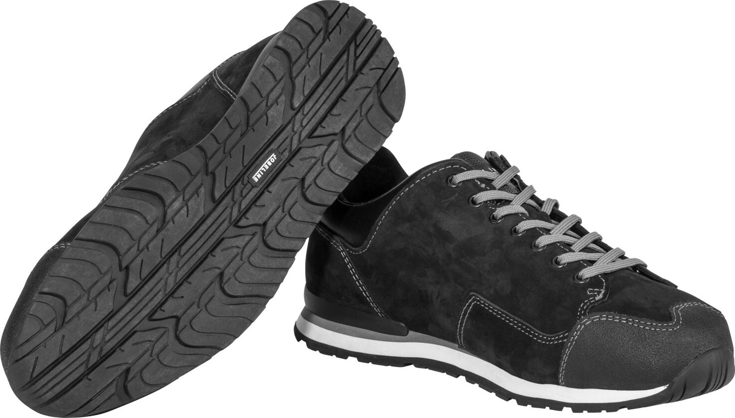 Incaltaminte de protectie Jobeline Trainer Pro S2, cu Protectie de Aluminiu, Piele Suede Neagra, Talpa OrthoLite, Rezistenta SRC, Impermeabile, Unisex