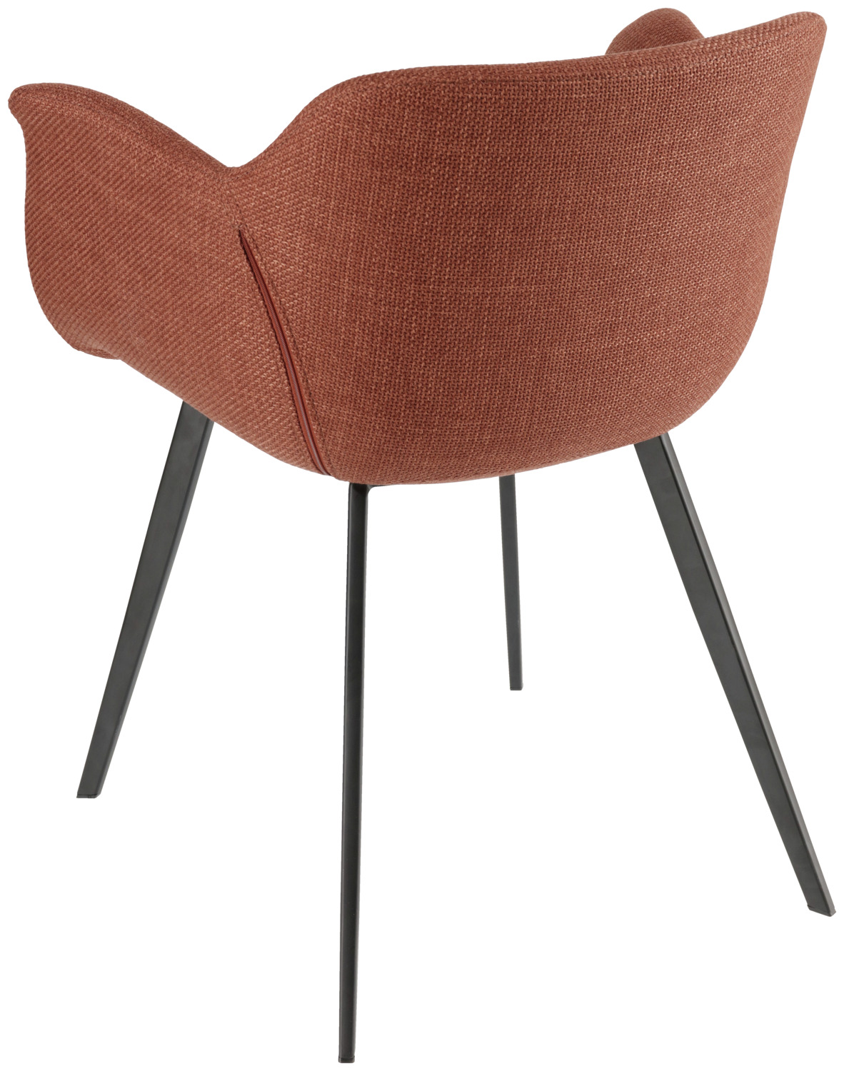 Scaun cu brate VEGA Limea, Material Rezistent Culoare Roșcat, Baza din Metal Vopsit Electrostatic Negru, Ergonomic, 64x58x76 cm, Horeca