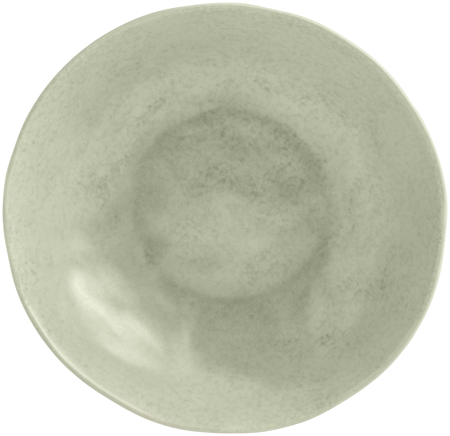 VEGA Arona Deep Plate, Porcelain, Beige, 22 cm Diameter, 1200 ml Capacity, Matt Glaze, Irregular Edges, Dishwasher and Microwave Safe