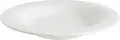 Bonna Marlena Deep Plate, 23 cm White Hard Porcelain, Textured Relief Rim, Impact and Edge Resistant, Dishwasher and Microwave Safe