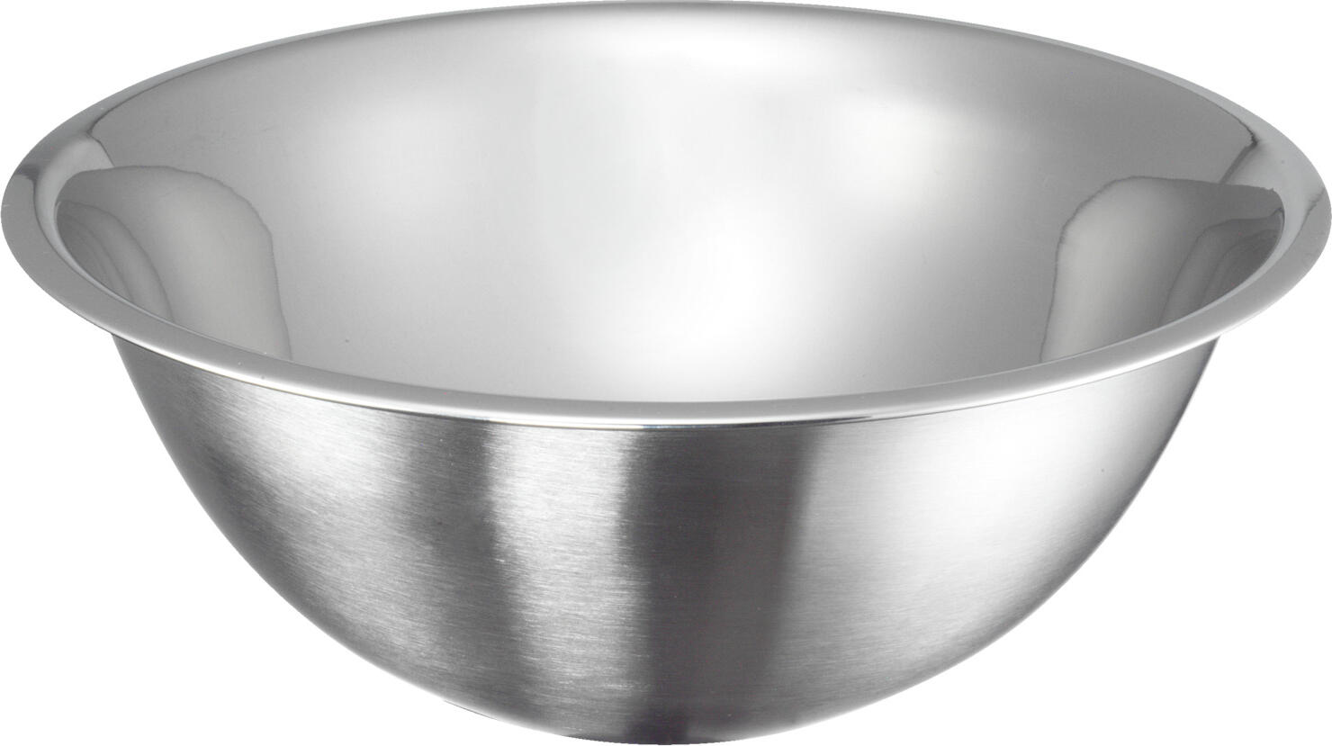 PULSIVA Kitchen Bowl Classic, Stainless Steel Rustproof Mixing Bowl, Mirror Polished Interior, Matt Exterior, 800ml, 18cm Diameter, Dishwasher Safe