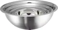 PULSIVA Kitchen Bowl Classic, Stainless Steel Rustproof Mixing Bowl, Mirror Polished Interior, Matt Exterior, 800ml, 18cm Diameter, Dishwasher Safe