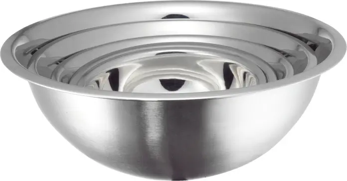 PULSIVA Kitchen Bowl Classic, Stainless Steel Rustproof Mixing Bowl, Mirror Polished Interior, Matt Exterior, 800ml, 18cm Diameter, Dishwasher Safe