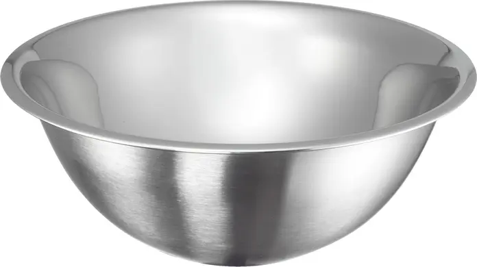 PULSIVA Kitchen Bowl Classic, Stainless Steel Rustproof Mixing Bowl, Mirror Polished Interior, Matt Exterior, 800ml, 18cm Diameter, Dishwasher Safe