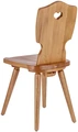 Vega Vroni Beech Wood Bauernstuhl Chair, Natural Finish, Heart-Shaped Backrest Cut-out, Contoured Seat, 41x50x88.5 cm, Max Load 160 kg