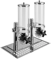 Dispensator dublu de musli VEGA Hamshire, 2 x 4L (Total 8L), Otel Inoxid 18/10 si Tritan, GN 1/1, Etans, Fara BPA, pentru Buffet