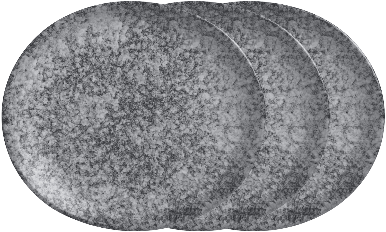 VEGA Mamoro organic flat plate, Porcelain, 31 x 26.5 x 3.5 cm, Natural Stone Look, Rimless, Dishwasher and Microwave Safe, Handmade Feel