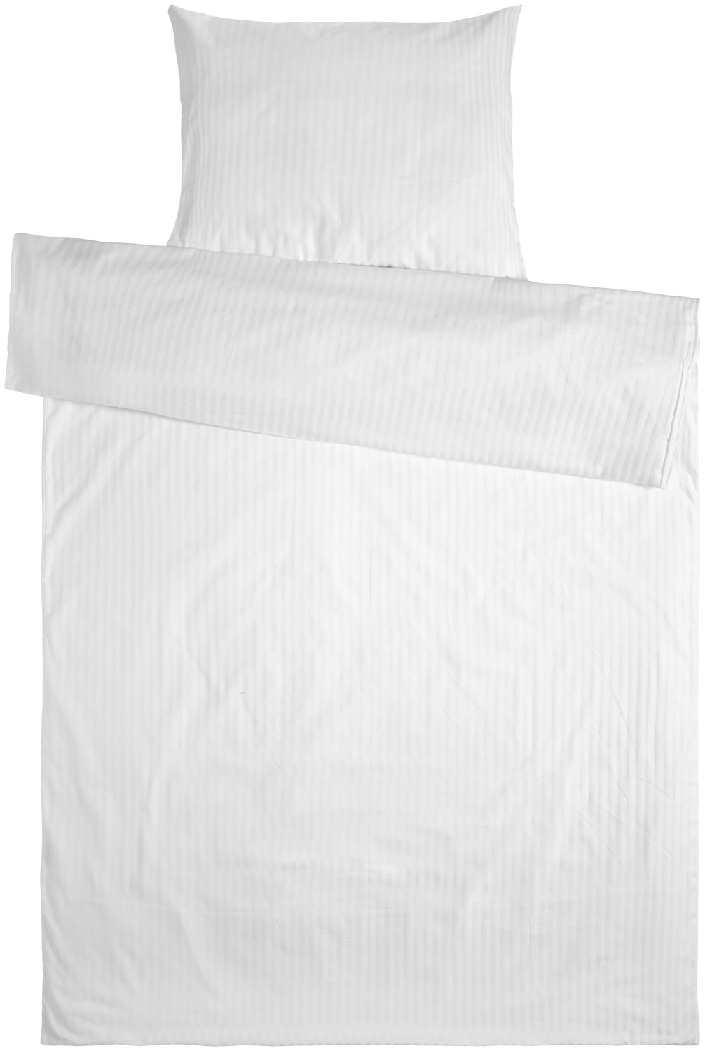 ERWIN M. LUSINI Solutions GmbH Bedding set Venedig 10 mm hotel closure Bettwäsche-Set Venedig 10 mm Hotelverschluss Bedding set Venedig 10 mm hotel closure; 135x200 cm (WxL), 80x80 cm (LxW); white Bettwäsche-Set Venedig 10 mm Hotelverschluss; 135x200 cm (BxL), 80x80 cm (LxB); weiß 100% cotton. Weight approx. 140 g/m². Elegant bed set with damask stripe design (10 mm). Retains the specified size after three washes. With hotel closure and bow darts. Mercerized. Thread count (TC) thread density: 180 threads per inch. Weave type: Damask 100 % Baumwolle. Gewicht ca. 140 g/m². Elegante Bettgarnitur mit Damast-Streifenmuster (10 mm breit). Erhält nach dreimaligen Waschen die angegebene Größe. Mit Hotelverschluss und Bogenabnähern. Mercerisiert. Thread Count (TC) -Fadendichte: 180 Fäden je Inch Webart: Damast