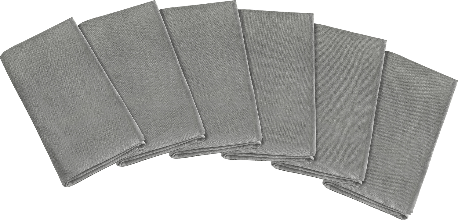 Serviete ERWIN M. LUSINI Tarina, 50 x 50 cm, Gri, 50% Bumbac 50% Poliester, Aspect Used, Certificare OEKO-TEX STANDARD 100