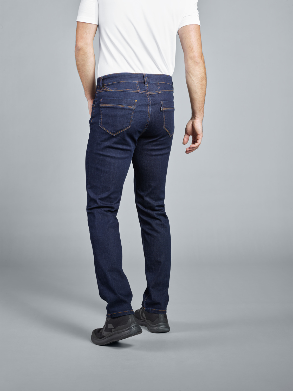 JOBELINE Dover Denim Jeans, Straight Leg Tapered Fit, High Stretch Cotton Lyocell Blend, Comfortable Waist, Easy-Care