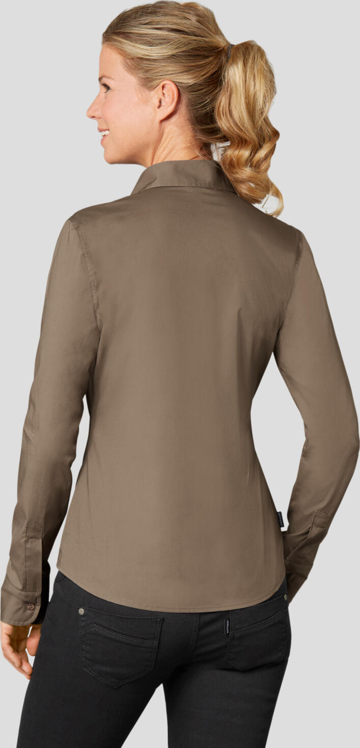 Jobeline Cecaria Women's Long Sleeve Blouse, Tailored Fit, 98% Cotton 2% Elastane, OEKO-TEX Certified Hospitality Workwear
