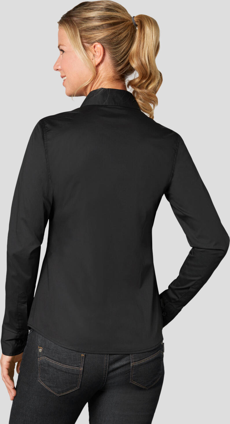 Bluza JOBELINE Cecaria pentru femei cu maneca lunga, croiala pe masura, 98% bumbac 2% elastan, spate extra-lung, tiv rotunjit, tinuta profesionala