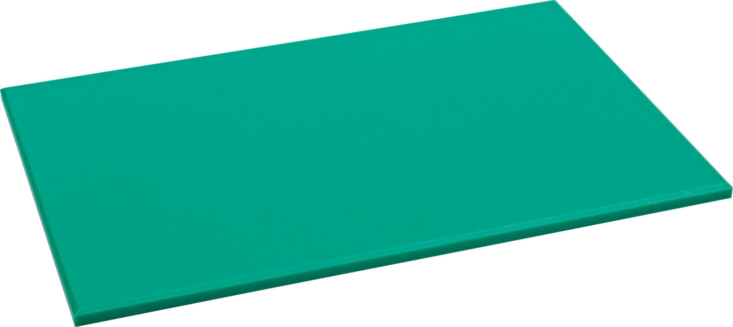 PULSIVA LUSINI Solutions GmbH Chopping board Clever OSF 20x30 cm Schneidebrett Clever OSF Chopping board Clever OSF 20x30 cm; 30x20x1.2 cm (LxWxH); green Schneidebrett Clever OSF; 30x20x1.2 cm (LxBxH); grün Food safe and very hygienic cutting boards made of polyethylene. Very resistant to cutting due to extremely high material density. Food safe use according to HACCP (Hazard Analysis Critical Control Points). Can be used on both sides. Available in various designs and sizes. Lebensmittelechte Schneidbretter aus Polyethylen. Sehr schneidbeständig durch extrem hohe Materialdichte. Lebensmittelgerechte Verwendung nach HACCP (Hazard Analysis Critical Control Points) Mit Ablaufrinne. Beidseitig verwendbar. Stapelbar und spülmaschinenfest.