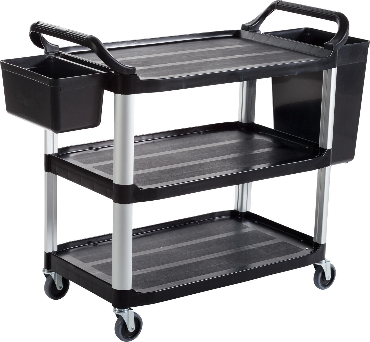 PULSIVA Collection container Perfect, 14L Capacity, Resistant Polyethylene, Black, Dishwasher and Food Safe, for Serving Trolleys, 33.5x23.1x18 cm