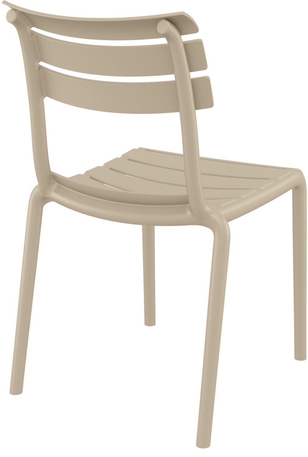 Siesta Helen Outdoor Garden Chair without Armrests, Taupe, Fiberglass-reinforced Recyclable Polypropylene, Stackable, 50x59x84 cm