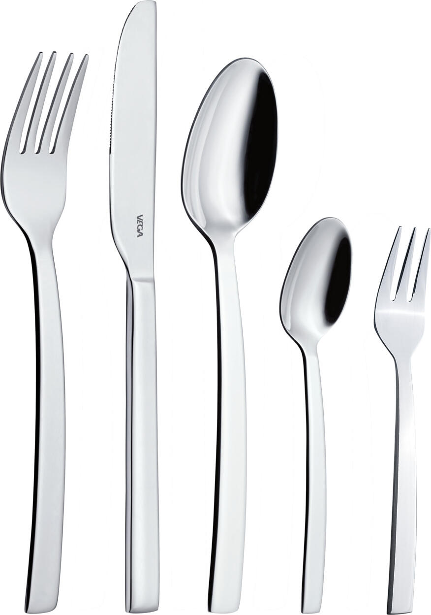 VEGA Decaso Mocha/espresso spoon, 10.8 cm, Mirror Polished Chrome Stainless Steel 13/0, 3 mm Thickness, Dishwasher Safe, Silver
