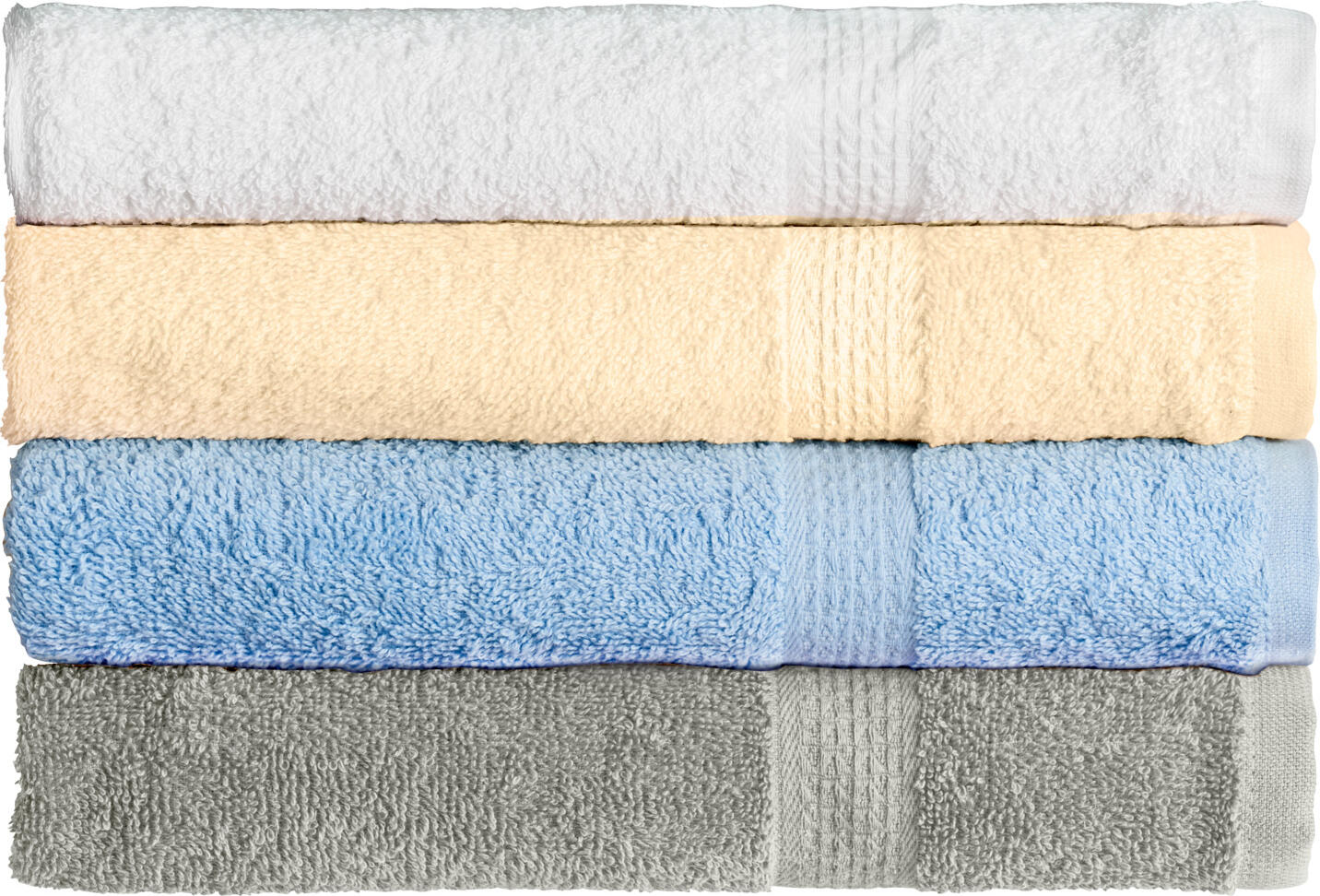 PULSIVA Mars Shower Towel, 100% Cotton Walk Terry, 70 x 140 cm, Grey, Absorbent Quick Drying OEKO-TEX Standard 100 Certified