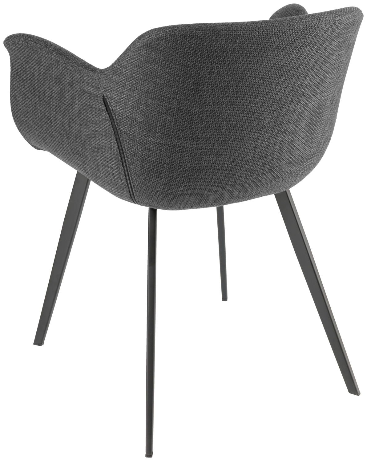 Scaun cu bratze VEGA Limea, Material Poliester Antracit, Cadru Metalic Vopsit in Praf, 64x58x76 cm, Suporta pana la 160 kg, pentru Restaurante si Cafenele