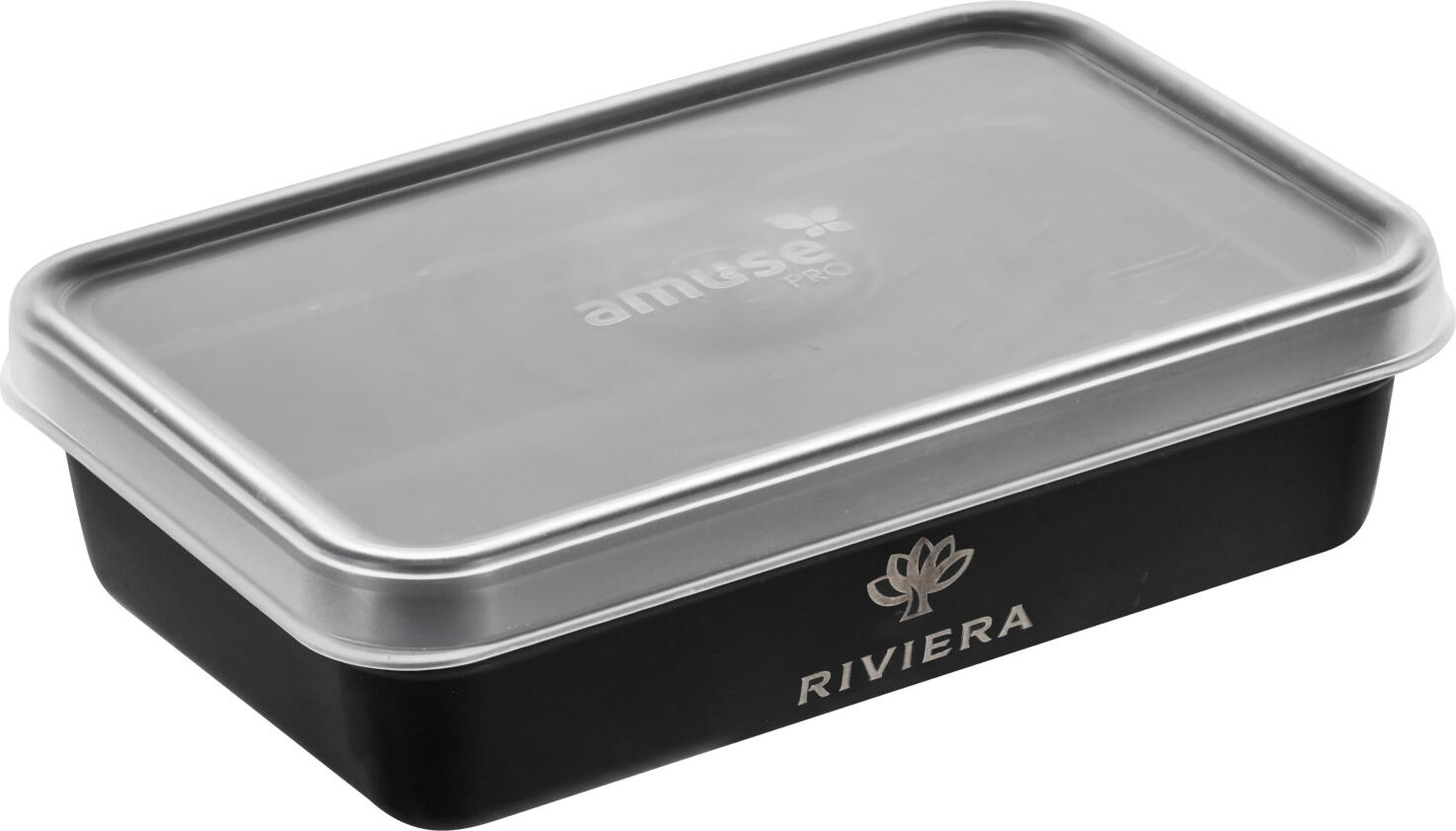 Amuse Pro Reusable Food Container, Rectangular, 950 ml, 21.5 x 13.5 x 5.7 cm, BPA-Free Polypropylene, Leakproof, Microwave and Dishwasher Safe, Stackable, -20 to +100 °C, Transparent Lid