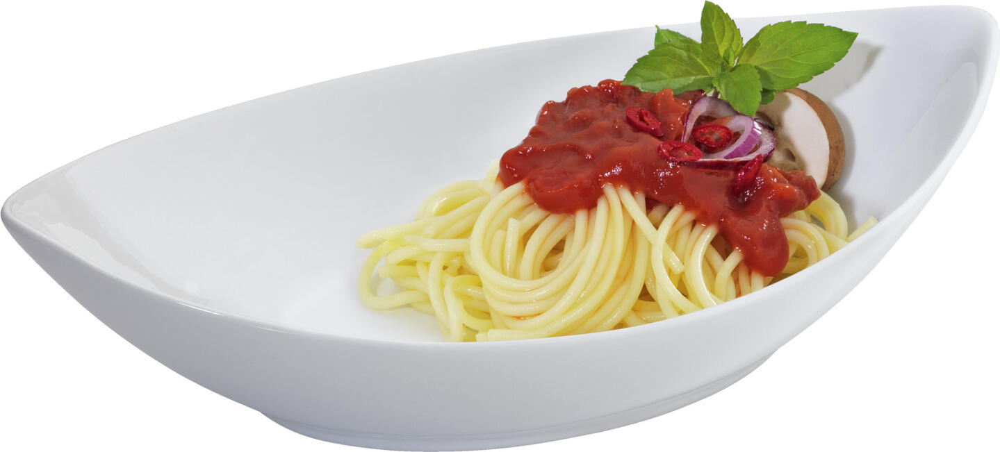 LUSINI PULSIVA Lima Oval Bowl, 220 ml, 5.6 cm Height, White Porcelain, Stackable, Microwave and Dishwasher Safe, Modern Design