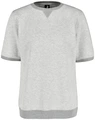 Jobeline Dean Men's Half-Sleeved Sweatshirt, Regular Fit, Stable Jersey Fabric, 70% Cotton 30% Polyester, Contrasting Knitted Cuffs, Light-Grey