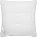 LUSINI Yukon Fibre Pillow, 65x65 cm, Super-Siliconised Hollow Polyester Filling, White Cotton Satin Cover, Adjustable Filling, Breathable