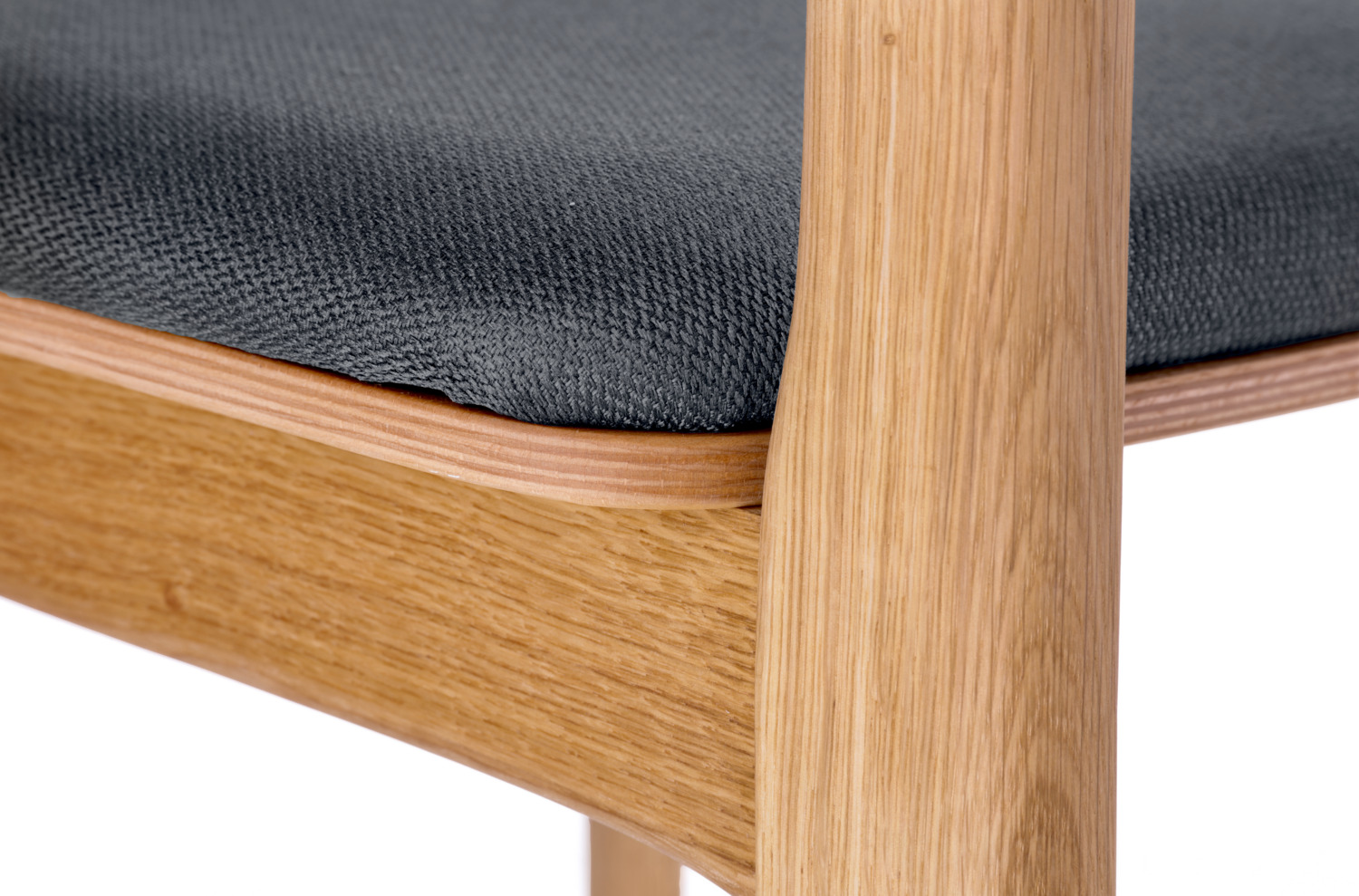 VEGA Yorin Scandinavian Chair, Oak Wood Frame, Fabric Seat, Replaceable Cushion, FSC Certified, 47x55x82 cm