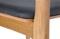VEGA Yorin Scandinavian Chair, Oak Wood Frame, Fabric Seat, Replaceable Cushion, FSC Certified, 47x55x82 cm