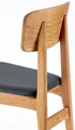 VEGA Yorin Scandinavian Chair, Oak Wood Frame, Fabric Seat, Replaceable Cushion, FSC Certified, 47x55x82 cm