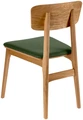 VEGA Yorin Scandinavian Chair, Oak Wood Frame, Fabric Seat, Replaceable Cushion, FSC Certified, 47x55x82 cm