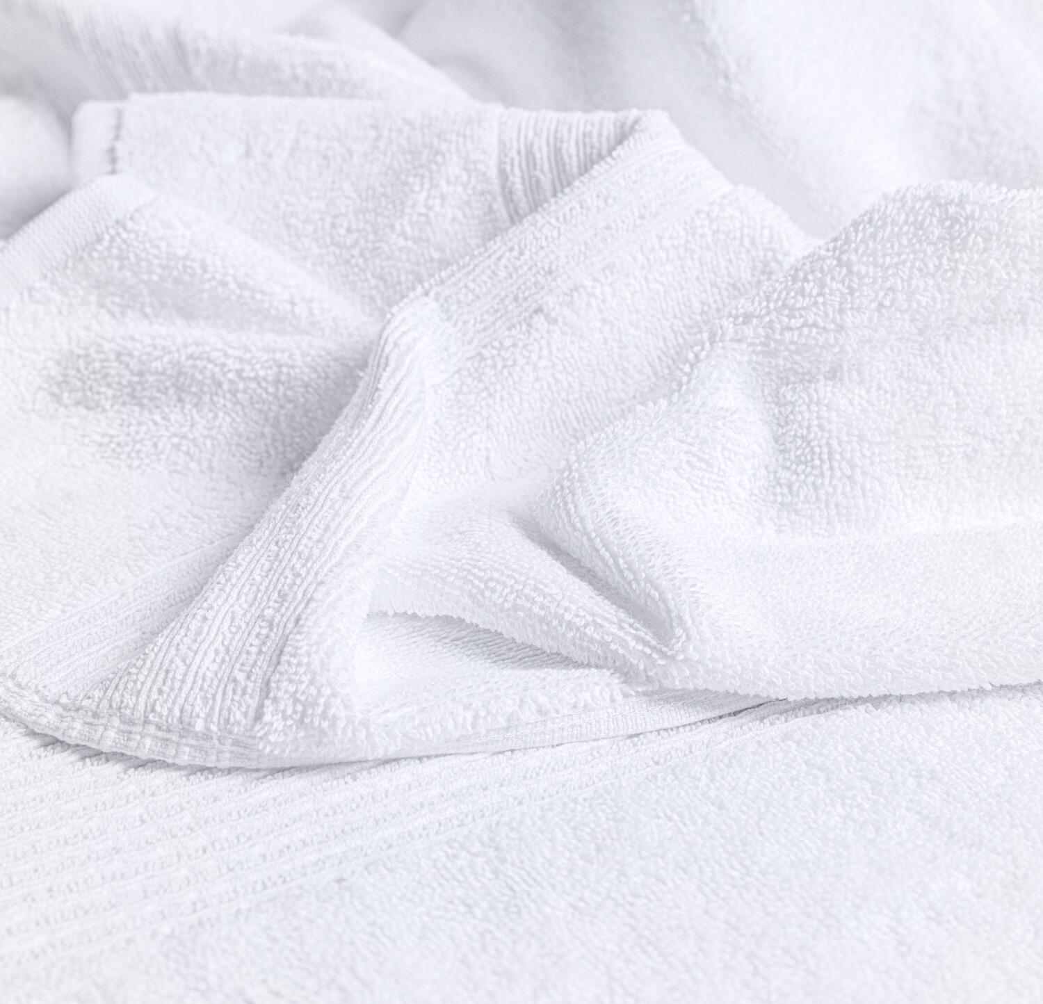 ERWIN M. Towel Easy Professional Twisted Terry Towel, 50x100 cm, 600 g/m², White, OEKO-TEX Standard 100, Absorbent and Durable for Hotels